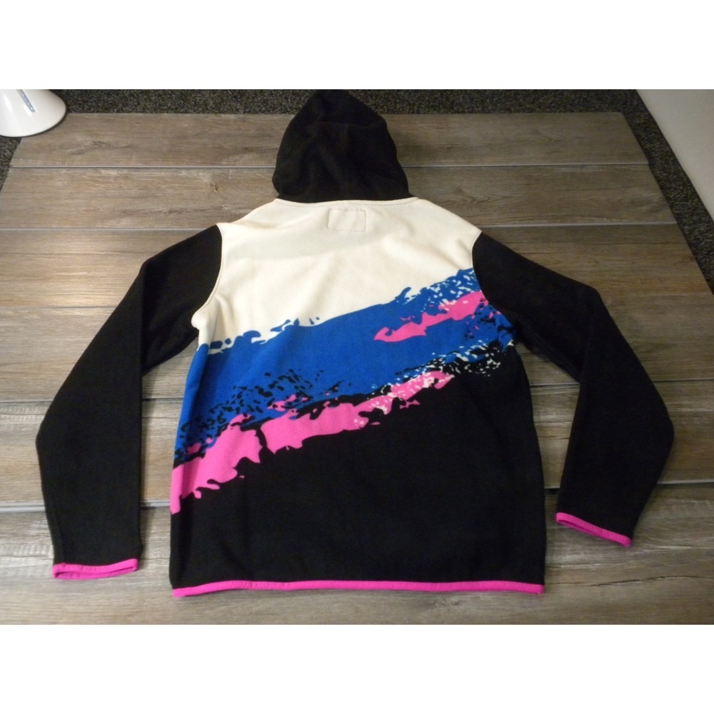 Chubbies Retro Splash Hoodie Sweatshirt Mens M Black Low Pile Fleece Vaporwave - Picture 2 of 11